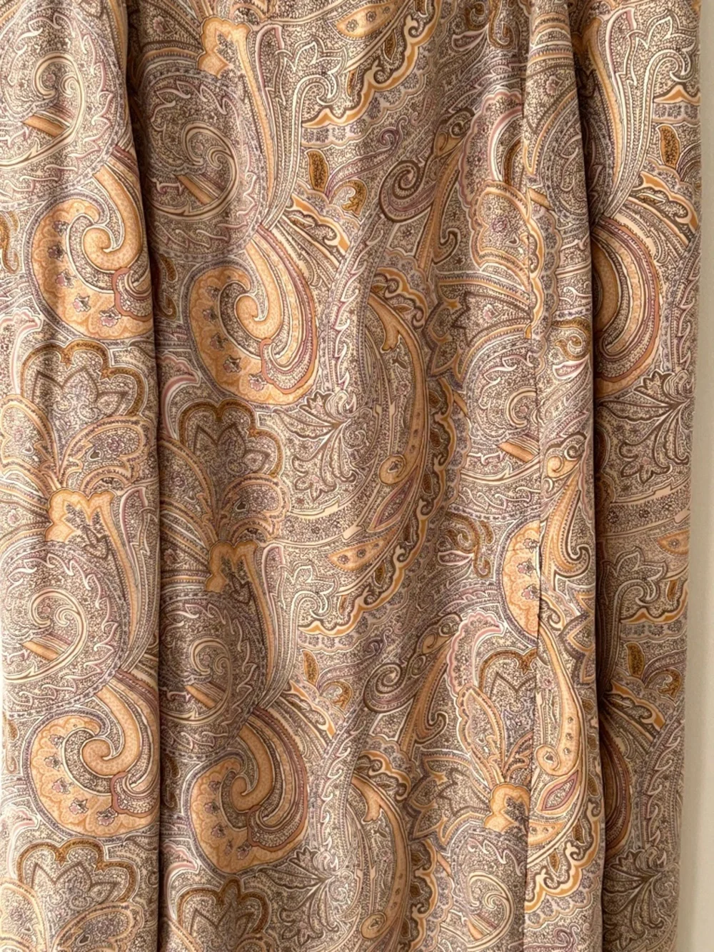 Elisabeth Liz Claiborne 100% Silk Paisley Maxi Skirt